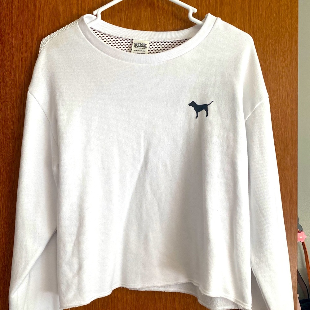 White cropped sweater